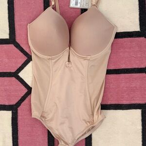 Light Nude Shaping Bodysuit with Built-In Cups